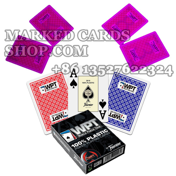 Naipe de póker Plastic World Poker Tour para lentes de contacto luminosas