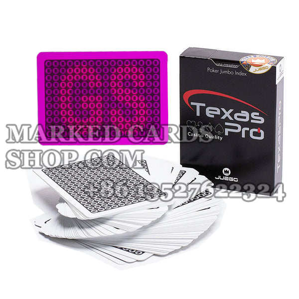 <transcy>Cartas marcadas poker de plástico JUEGO Texas Pro con lentes de contacto de calidad de casino</transcy>
