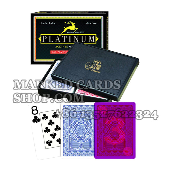 <transcy>Tarjetas Modiano de acetato de platino para hacer trampa en un juego de casino</transcy>