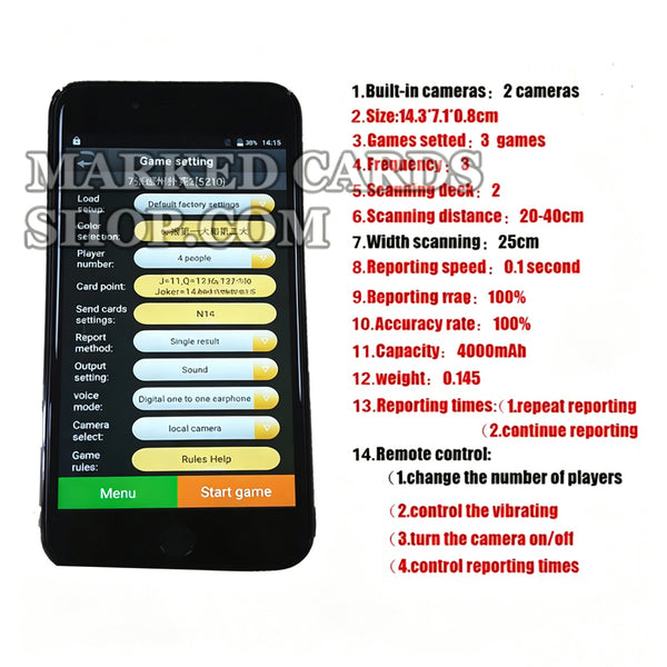 Sistema analizador de póker CVK 600