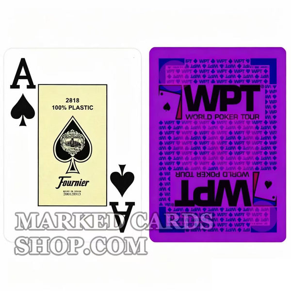 Fournier WPT Plastic Poker Blue Cards with Luminous Cards Marking