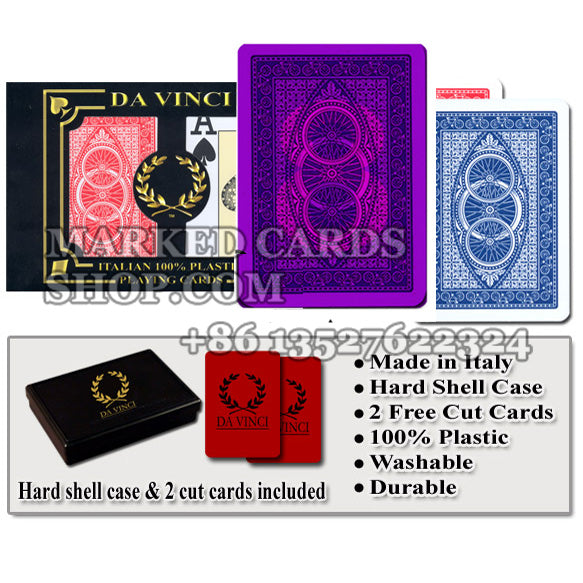 Da Vinci 100% Italian Plastic Playing Cards with Cheating Cards Marking