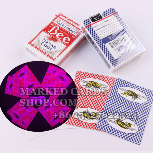 Casino Bumble Bee Playing Cards Cheating with Marked Cards Contact Lenses