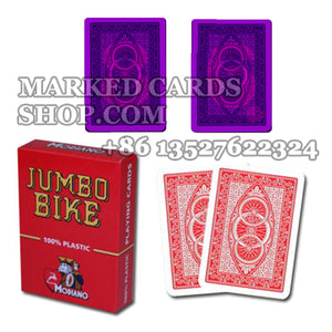 Luminous marked deck of Modiano Jumbo Bike contact lenses marked cards